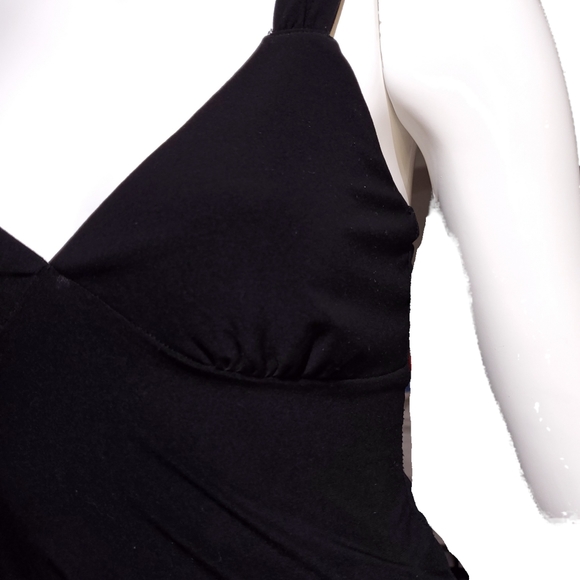 Seduction Black V-Neck Rouched Baudice Camisole Women's Medium - Picture 3 of 5